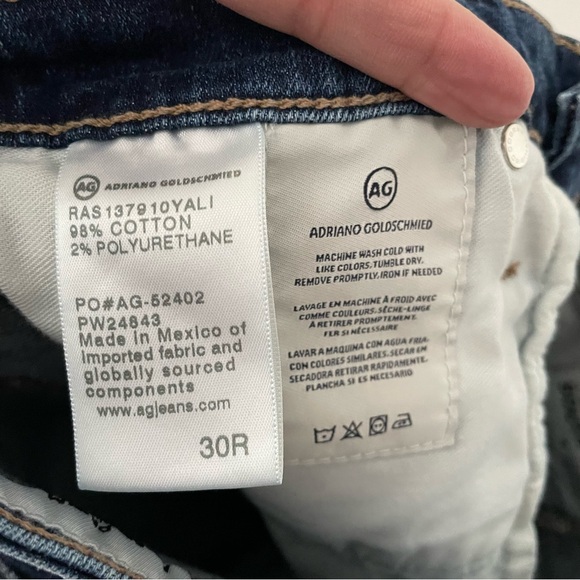 AG Adriano Goldschmied The Farrah Skinny High Rise Jeans Size 30R Medium Blue - Picture 8 of 8